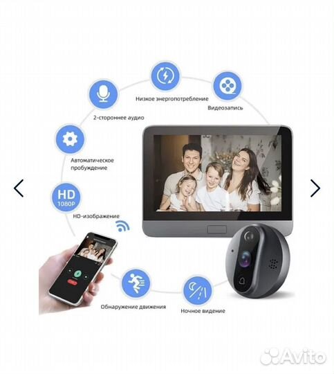 Видеоглазок 255-OR-039-chenkaiming, черный