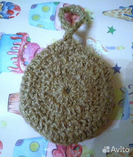 Мочалка из джута (ручная работа)