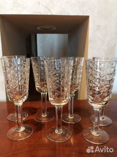 Хрустальные рюмки СССР 7 шт