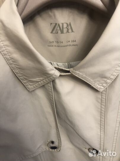 Плащ тренч Zara для девочки 13-14 лет (164 см)