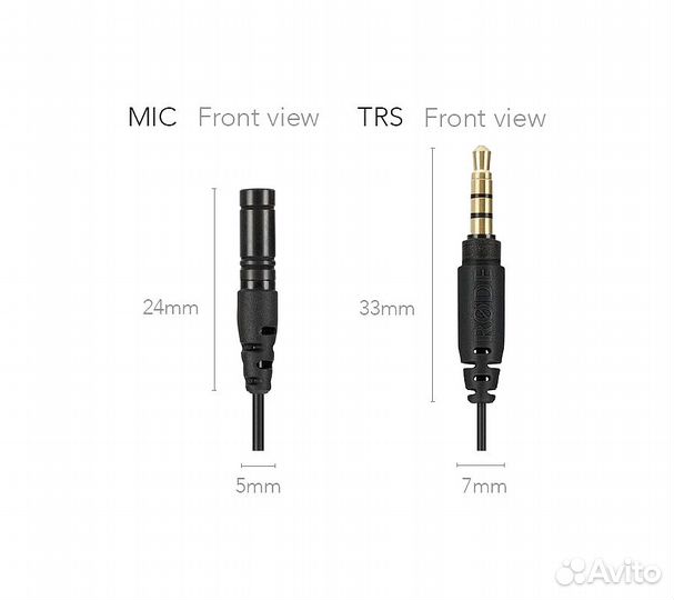 Микрофон петличный Rode Lavalier Go, черный