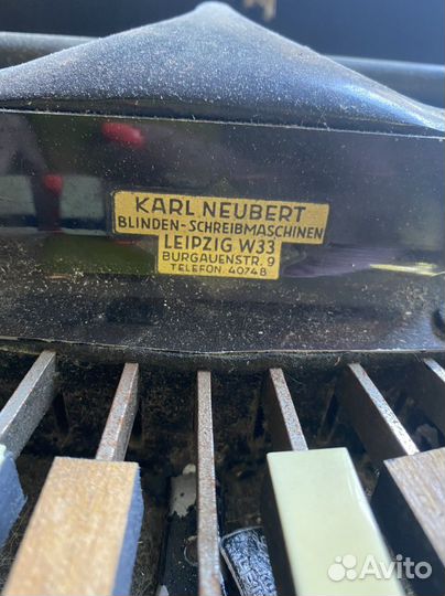 Печатная машинка Брайля Karl Neubert 1902