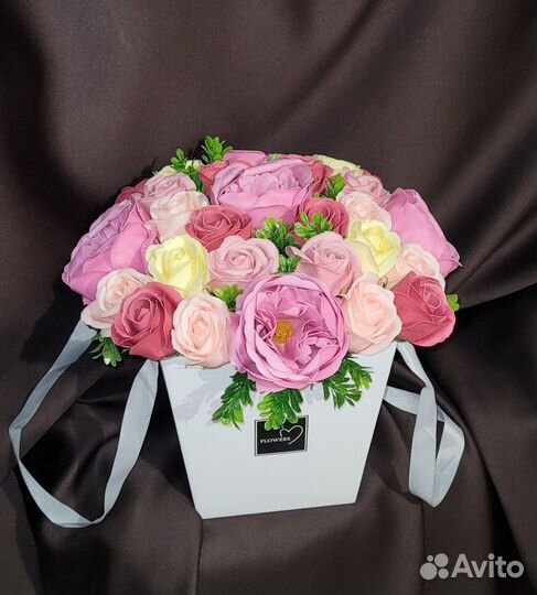 Букет из мыльных цветов микс