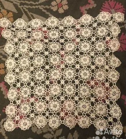 Кружевная салфетка ручной работы, 1960-е г