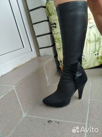 Сапоги 37-38 кожа
