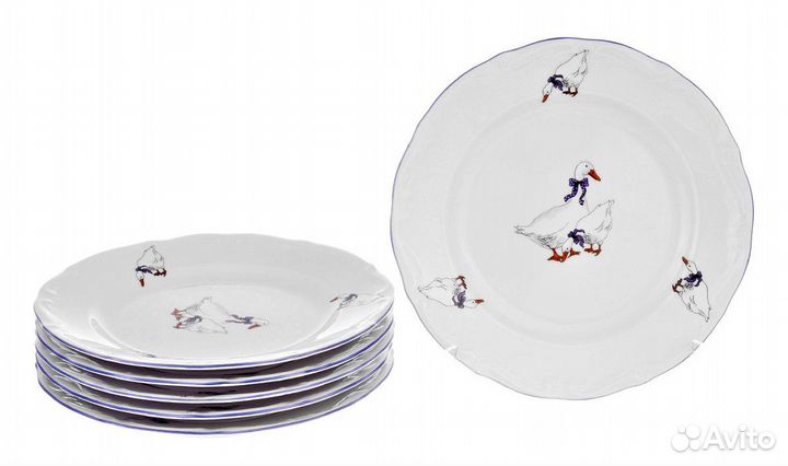 Набор кофейных чашек 95 мл Гуси Чехия