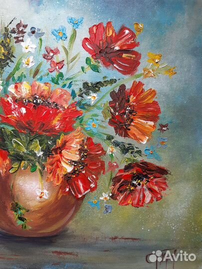 Картина маслом ручной работы