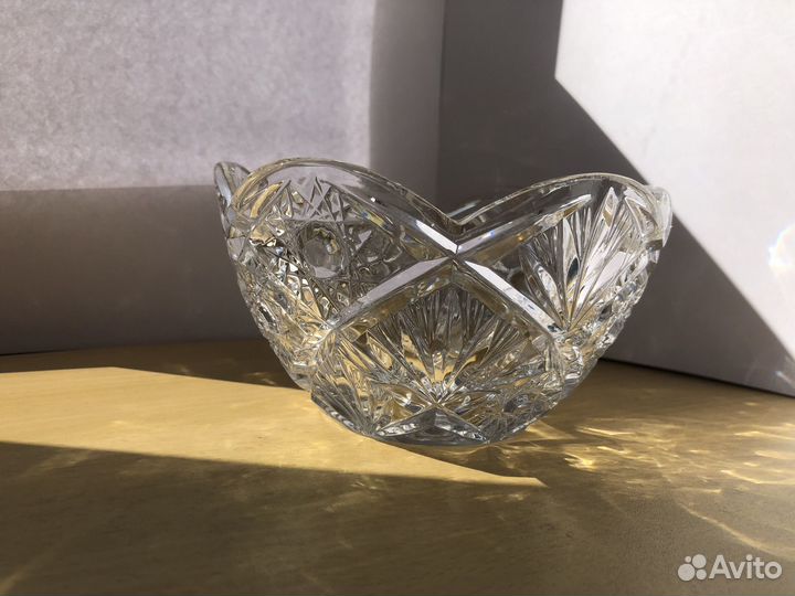 Хрустальная салатница, фруктовница, конфетница
