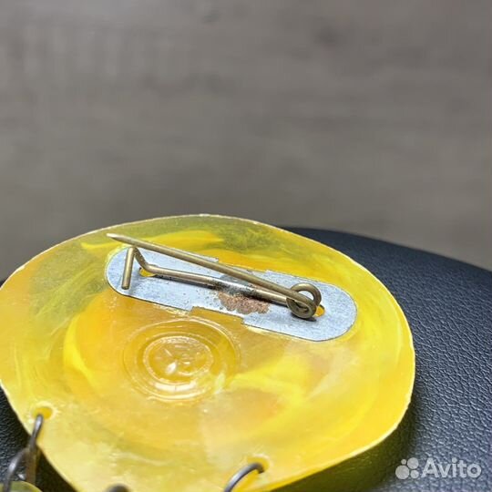 Винтажная Брошь Под Янтарь Сделано В СССР Ретро