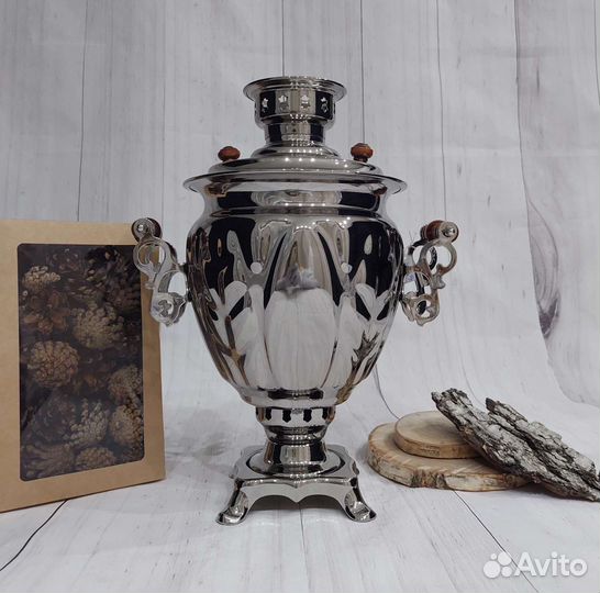 Новый тульский самовар на дровах 