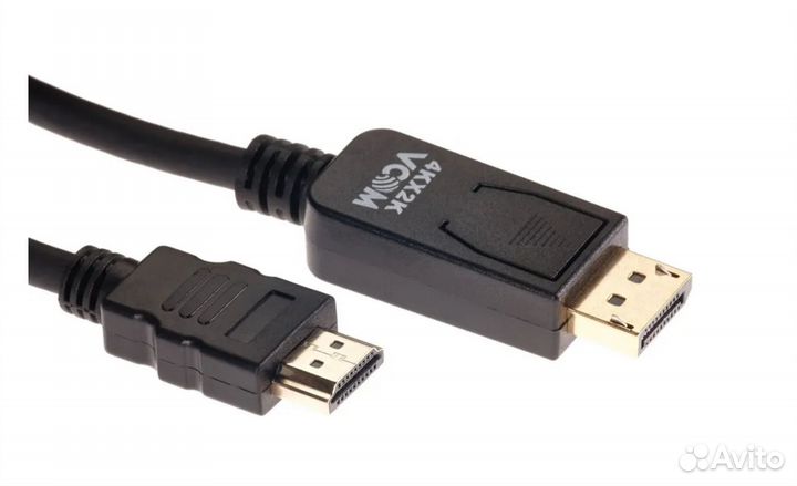 Кабель DisplayPort hdmi (M/M) vcom hdtv 4K