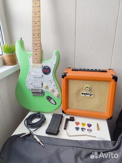 Электрогитара Fender Squier HSS +комб Orange +к-кт
