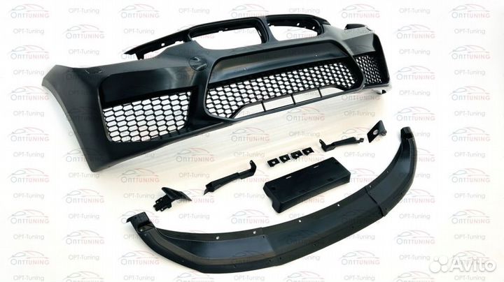 Передний бампер в стиле M5 F90 на BMW 3 F30/F31