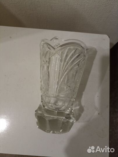 Ваза для цветов хрустальная СССР