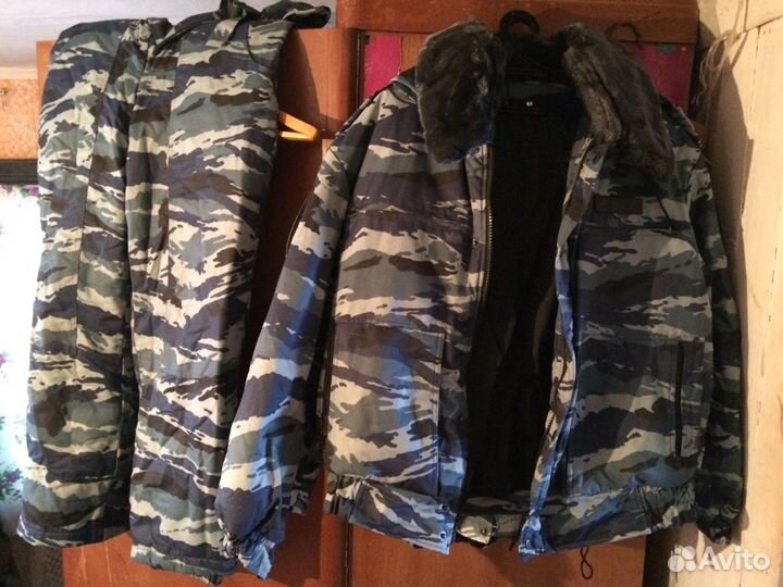 Костюм зимний камуфлированный и черный (новый)