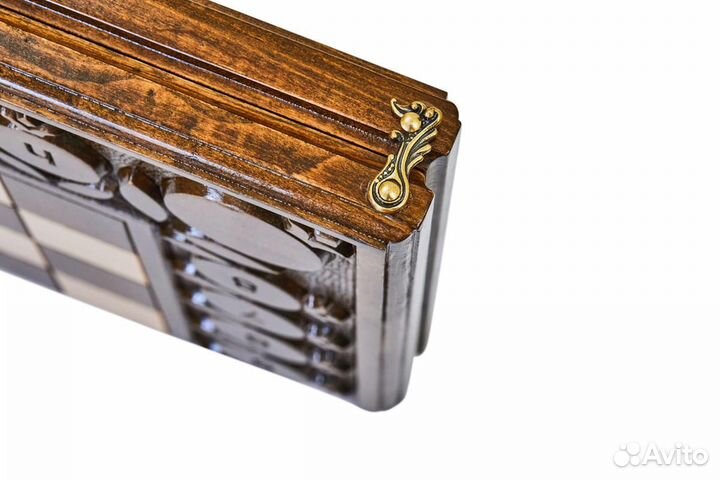 Шахматы и нарды резные Грегит 30 х 32 см Бук Армения 62725