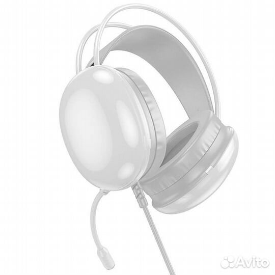Наушники игровые проводные с подсветкой hoco W109
