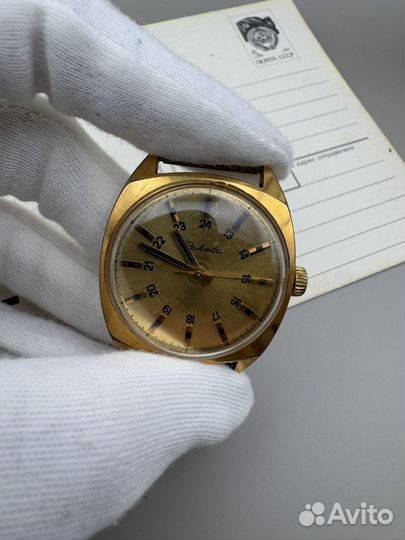 Часы ракета позолоченные редкие СССР