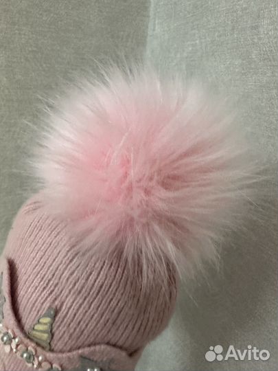 Комплект шапка, шарф зимние новые