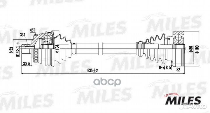 Привод в сборе audi A4 I-II/VW passat V 1.6-2.0