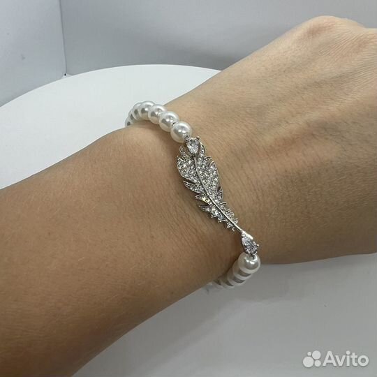 Браслет Swarovski перышко