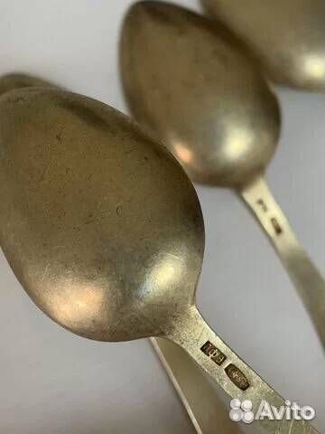 Серебряные кофейные ложки 875пр.6шт. - СССР