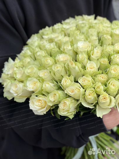 Букет из 101 белой розы
