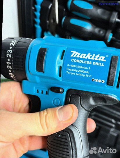 Шуруповерт Makita 26V с набором инструментов (Арт