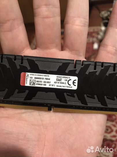 32 Gb DDR4 Kingston hyperX (4*8Gb)