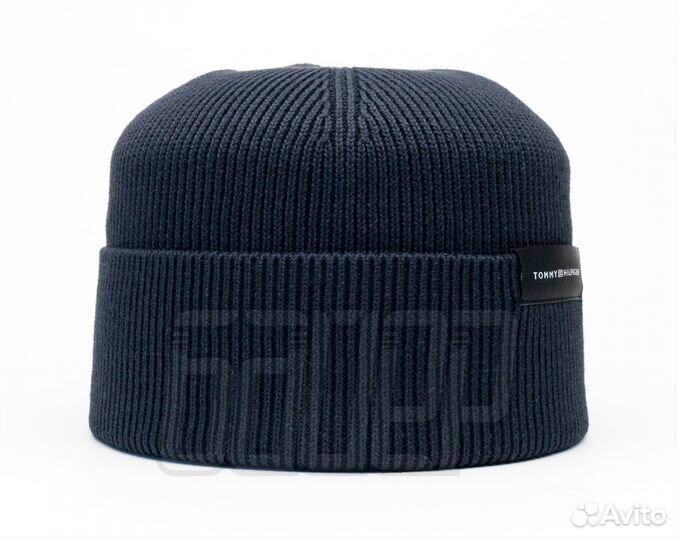 Шапка Tommy Hilfiger не глубокая лёгкая синяя
