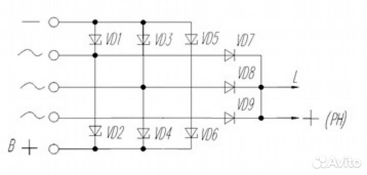 Диодный мост ваз, газ бво 3-105-01Д/Р ат
