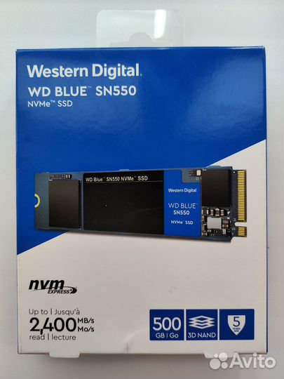 SSD M.2 накопитель WD Blue SN550 WDS500G2B0C