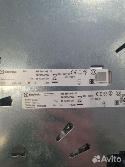 Варочная панель Electrolux электрическая 4 конф