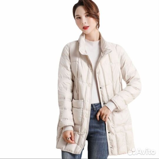 Куртка удлиненная ультратонкая на пуху