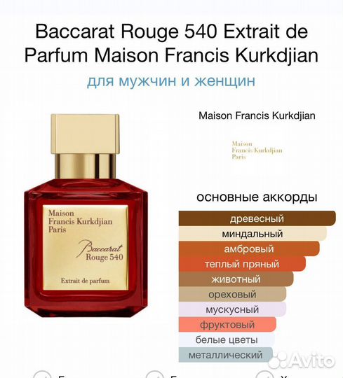 Baccarat Extrait Maison Kurkdjian 5 шт по 11 мл