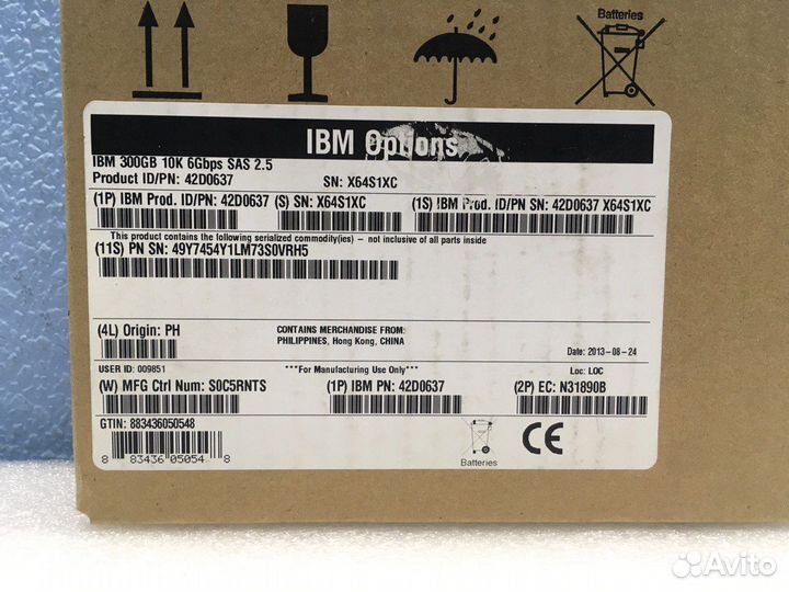 Жесткий диск IBM 300GB 10K SAS SFF