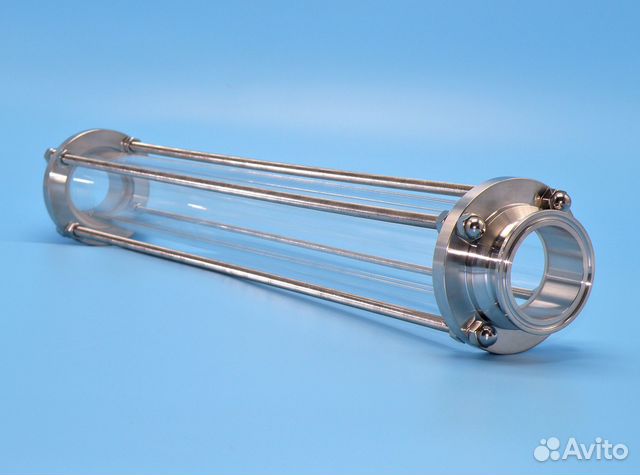 Стеклянная царга 50 см кламп 2