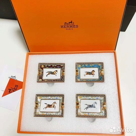 Пепельницы фарфоровые набор Hermes cheval D'orient