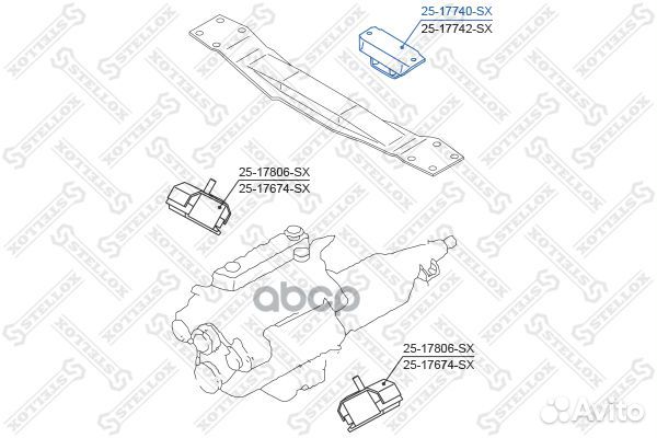 25-17740-SX подушка двигателя задняя Nissan Ki