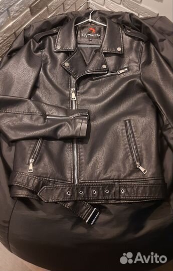 Кожаная куртка косуха мужская