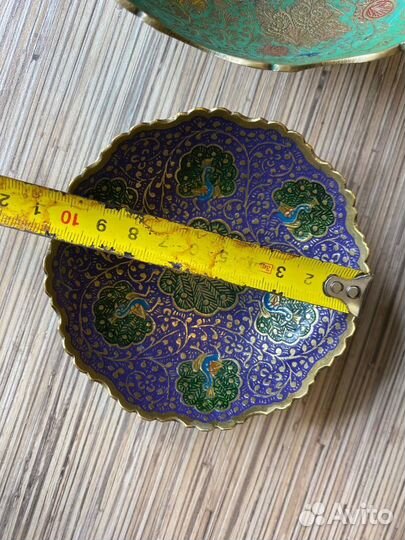 Ваза блюдо конфетница латунь Индия