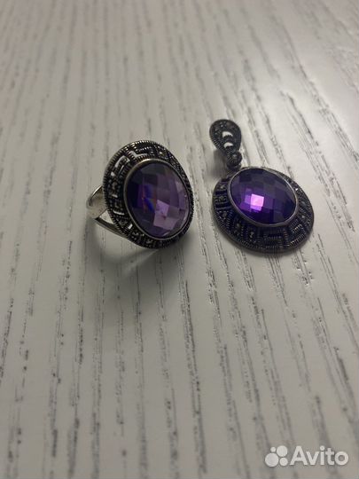 Кольцо и кулон серебро