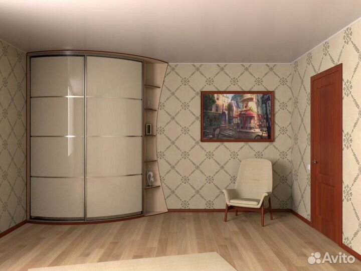 Шкаф купе радиусный в спальню