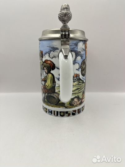 Пивная немецкая кружка с крышкой Kaiser