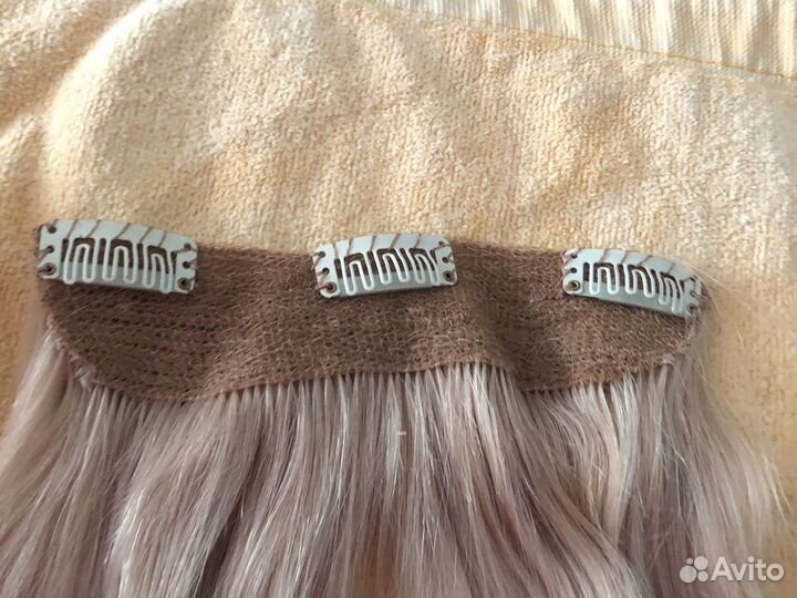 Волосы на заколках натуральные