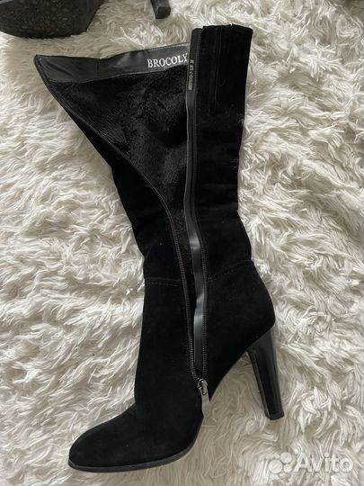 Сапоги женские замшевые 38