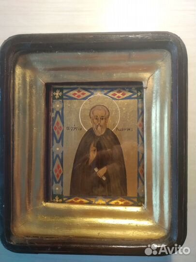 Икона Сергий Радонежский Именник Серафим