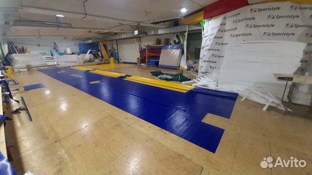 Покрытия борцовские из пвх на люверсах