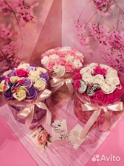 Букет роз из мыла.мыльные розы букет