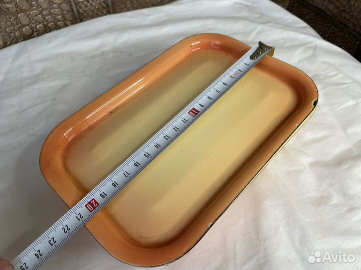 Эмалированная баночка с крышкой СССР